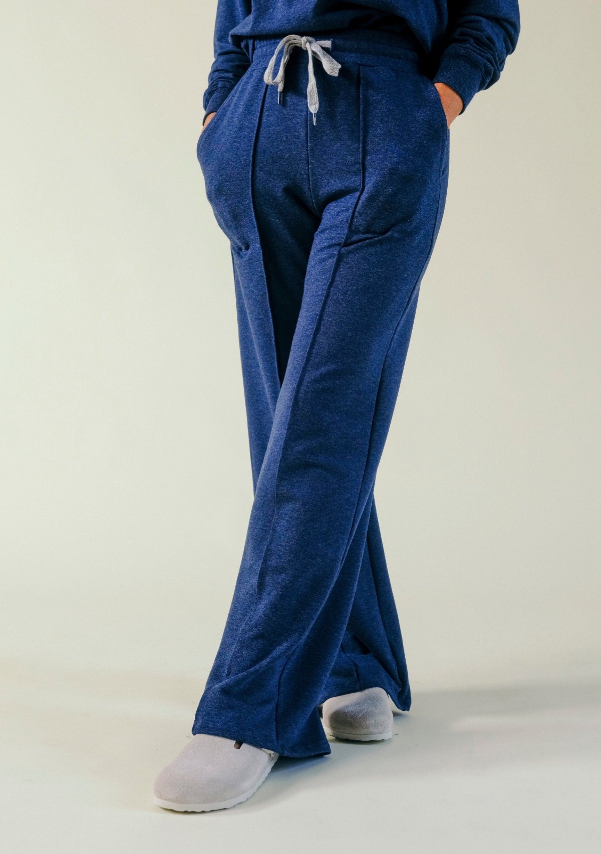 PREORDER: Betty Organic Cotton + Tencel™ Wide Leg Pant - Heather Lake