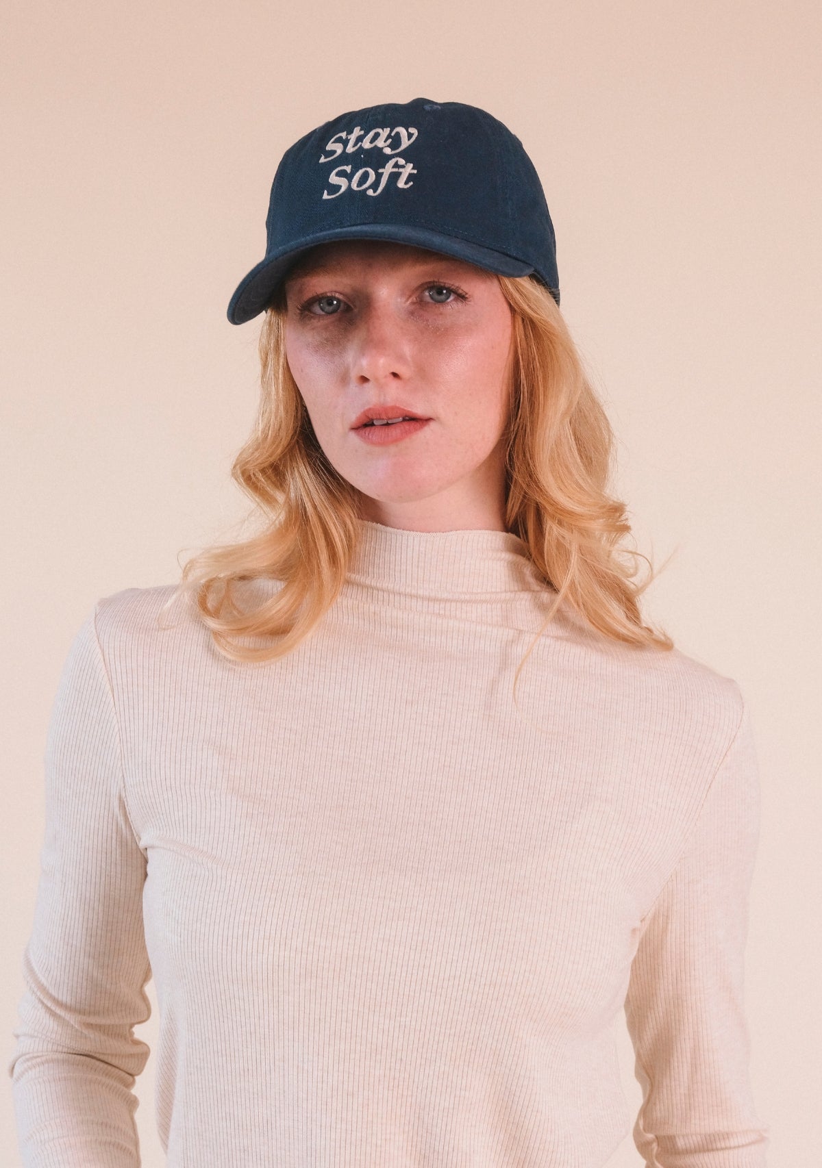 Stay Soft Organic Cotton Twill Baseball Cap for Women color Navy