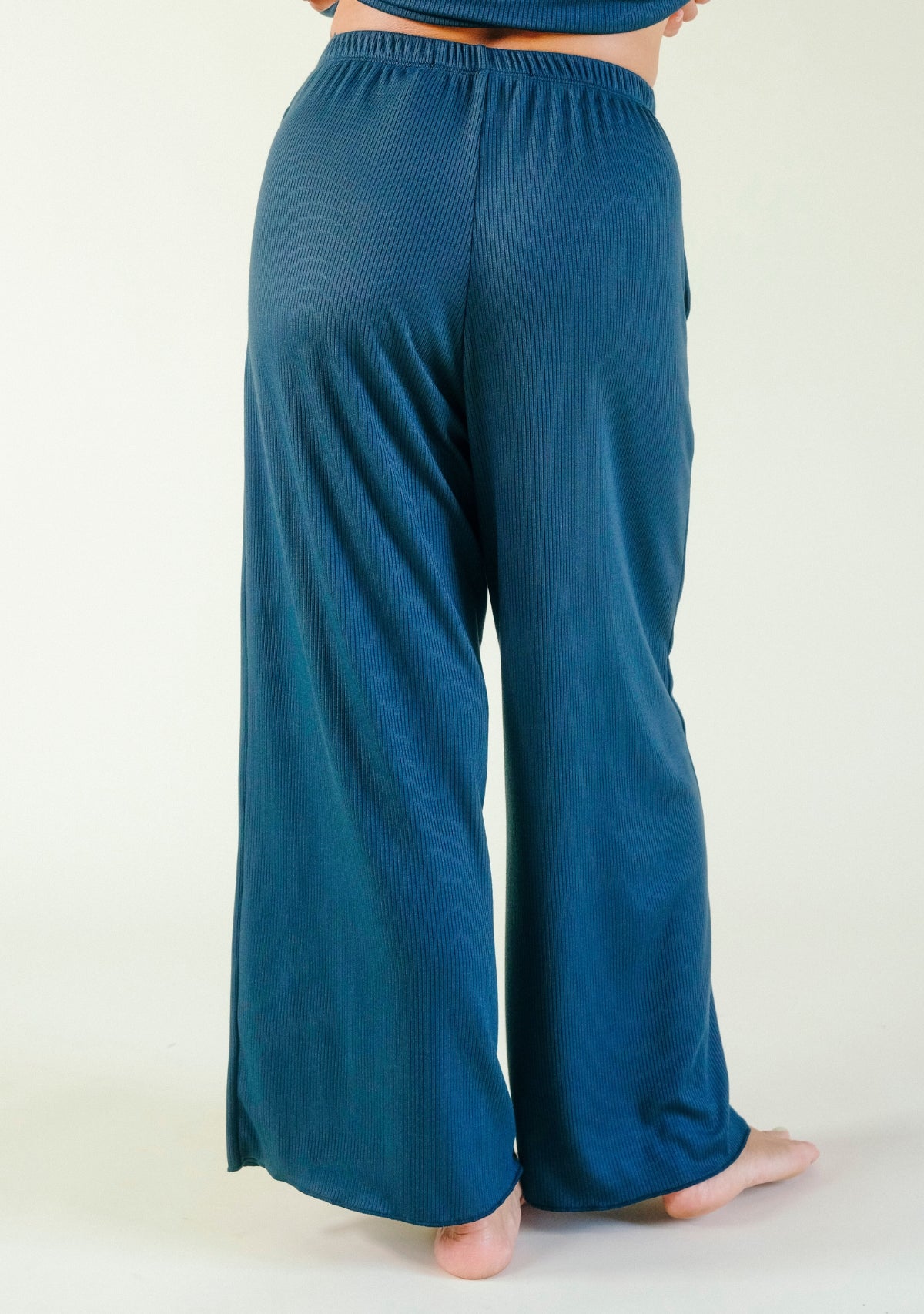 Hedy Ribbed Modal Lounge Pant- Pine