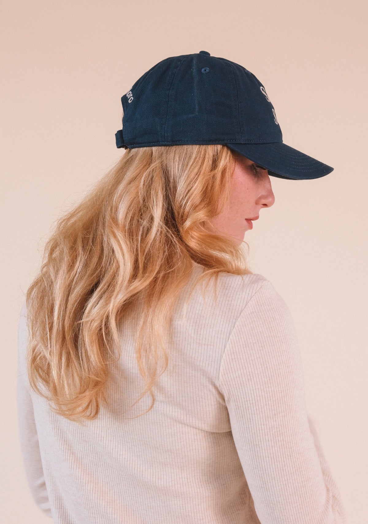 Stay Soft Organic Cotton Twill Baseball Cap for Women color Navy