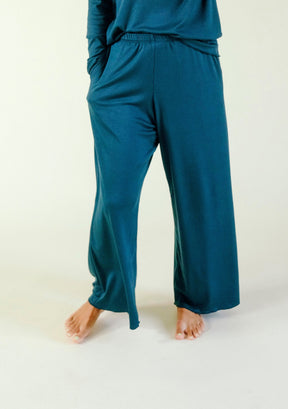 Hedy Ribbed Modal Lounge Pant- Pine