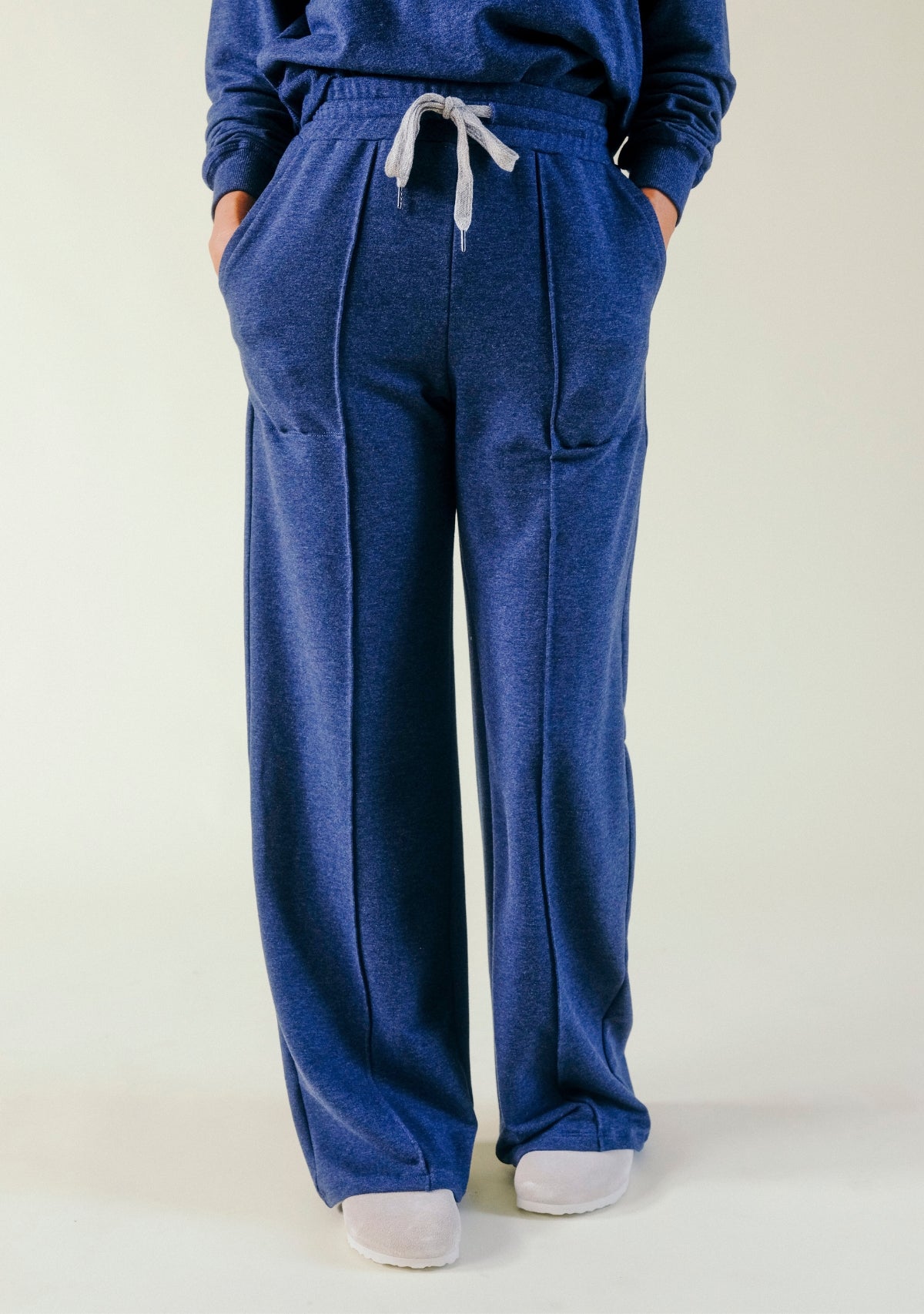 PREORDER: Betty Organic Cotton + Tencel™ Wide Leg Pant - Heather Lake